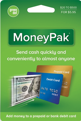 MoneyPak Card by Green Dot - MoneyPak Scratch Card - Reload Card, Send Money from $20 to $500 - Green Dot MoneyPak Login
